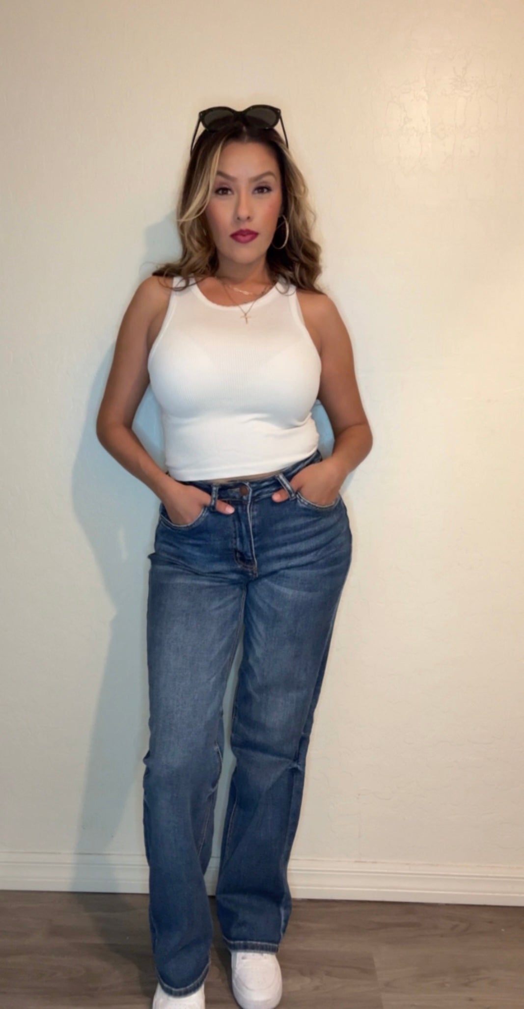 High Waist Straight Leg Jeans
